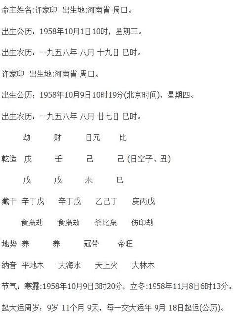 許家印八字